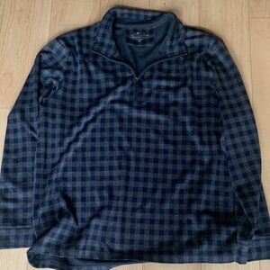 Vineyard Vines Navy Check Quarter-Zip